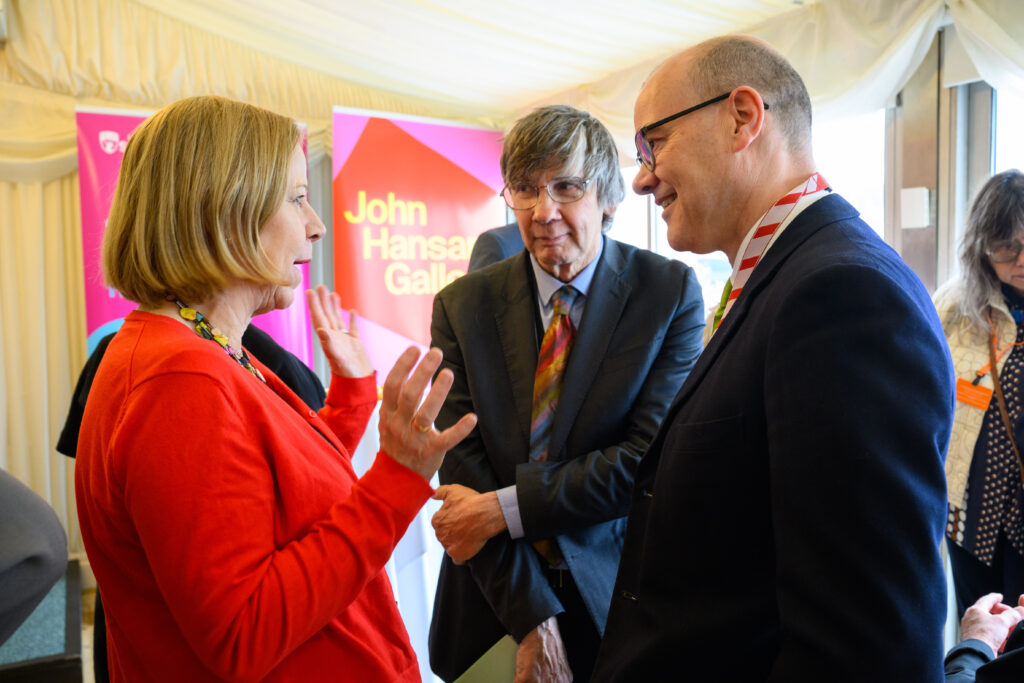 (l-r) Ruth Cadbury MP, Nicholas Trench, Earl of Clancarty and Lord Freyberg pictured during the launch of ‘Framing the Future: The Case for Strengthening the Visual Arts Ecosystem’, at the House of Commons in London. HANDOUT PHOTO. FREE EDITORIAL USE. Photo credit: Matt Crossick/DACS. The report, by leading visual arts organisations, includes recommendations aimed at safeguarding the UK’s arts and artists ahead of the goverment’s spending review.
